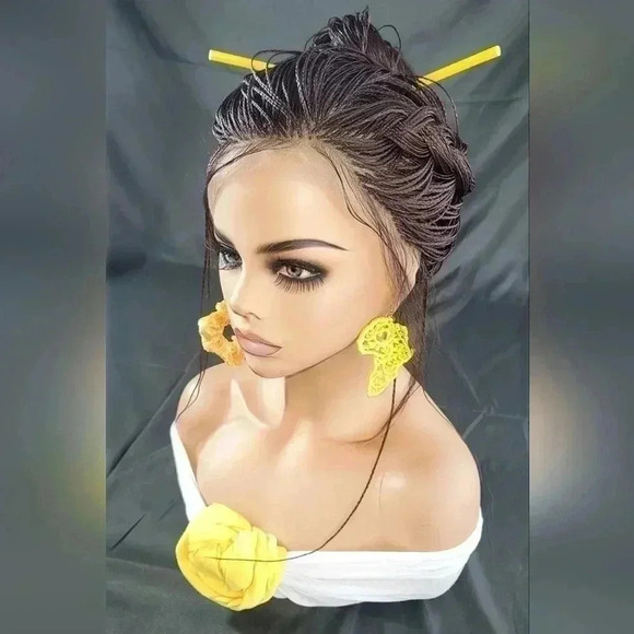 Handmade Micro Braided Wig Yassine Red Wine - Picture 7 of 17